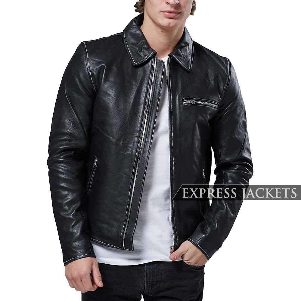 Black-Shirt-Collar-Leather-Jacket