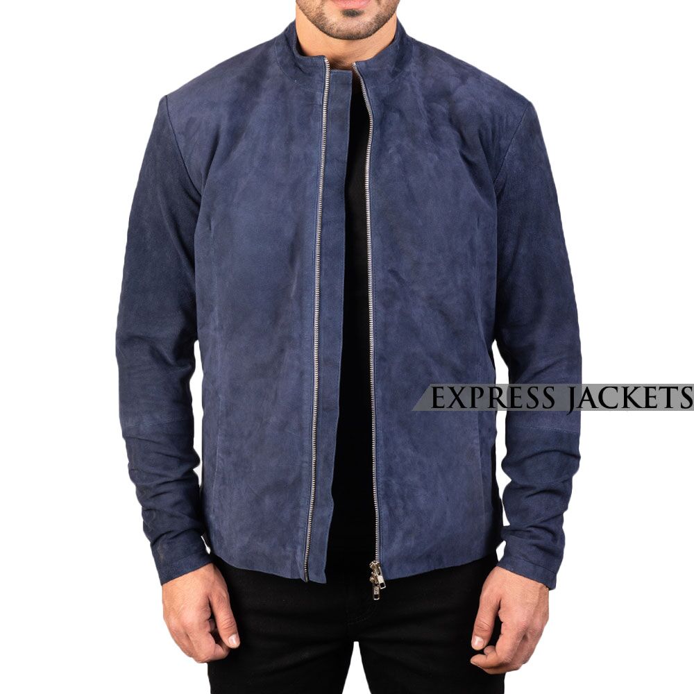 Charcoal-Navy-Blue-Suede-Jacket