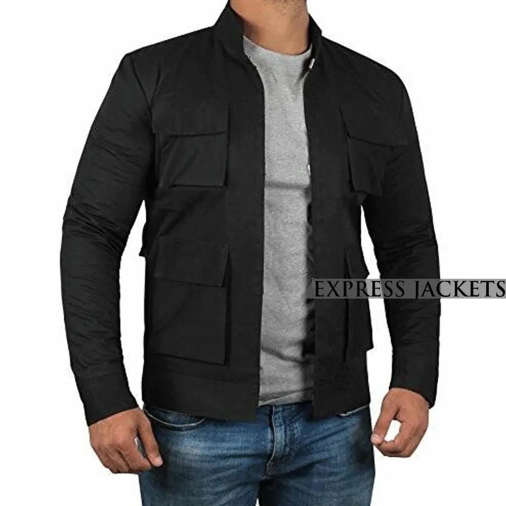 Four-Pockets-Black-Cotton-Jacket