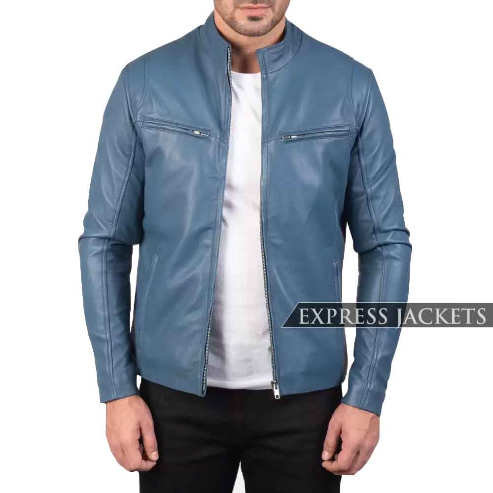 Slim-Fit-Blue-Leather-Jacket