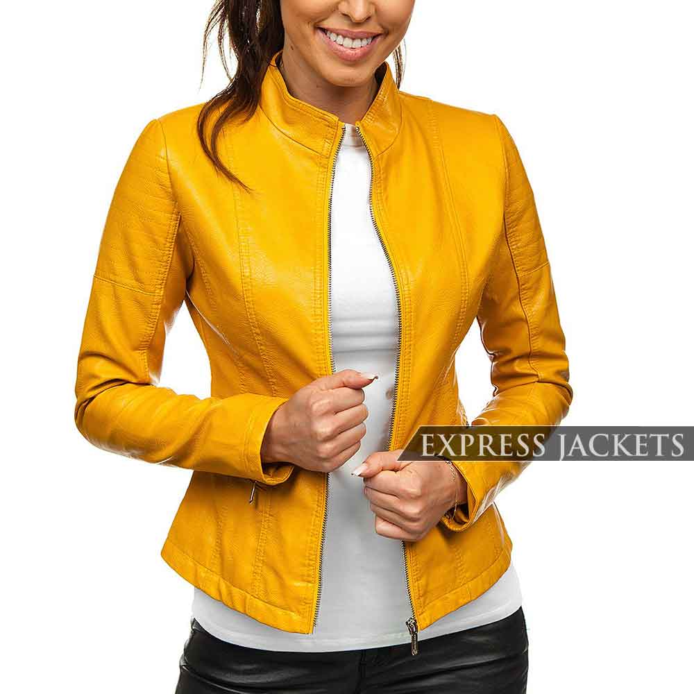 Slim-Fit-Yellow-Leather-Jacket