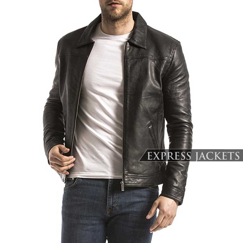 Slimfit-Black-Shirt-Collar-Leather-Jacket-Men