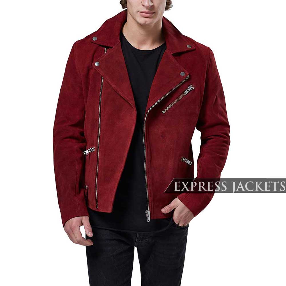 Suede-Red-Jacket-Men