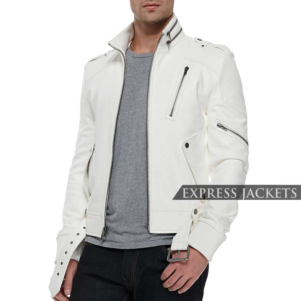 White-Slimfit-Leather-Jacket