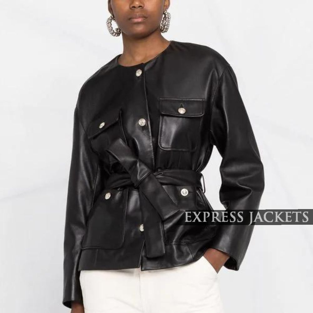 women-belted-black-leather-jacket