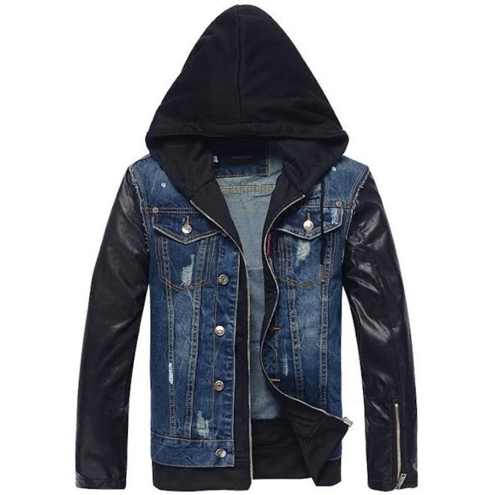 Men-Hooded-Blue-Denim-Jacket