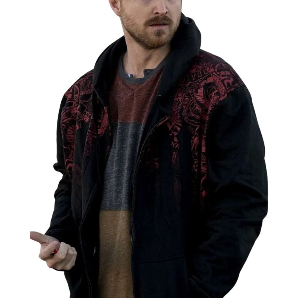 aaron-paul-el-camino-black-and-red-hoodie-jacket