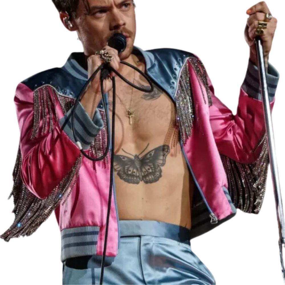 harry-styles-love-on-tour-2023-pink-bomber-jacket