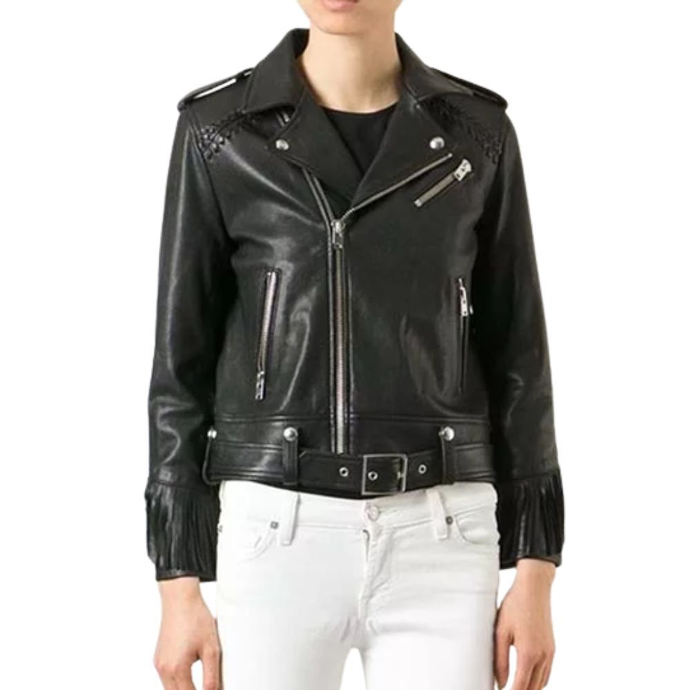 melanie-scrofano-leather-jacket