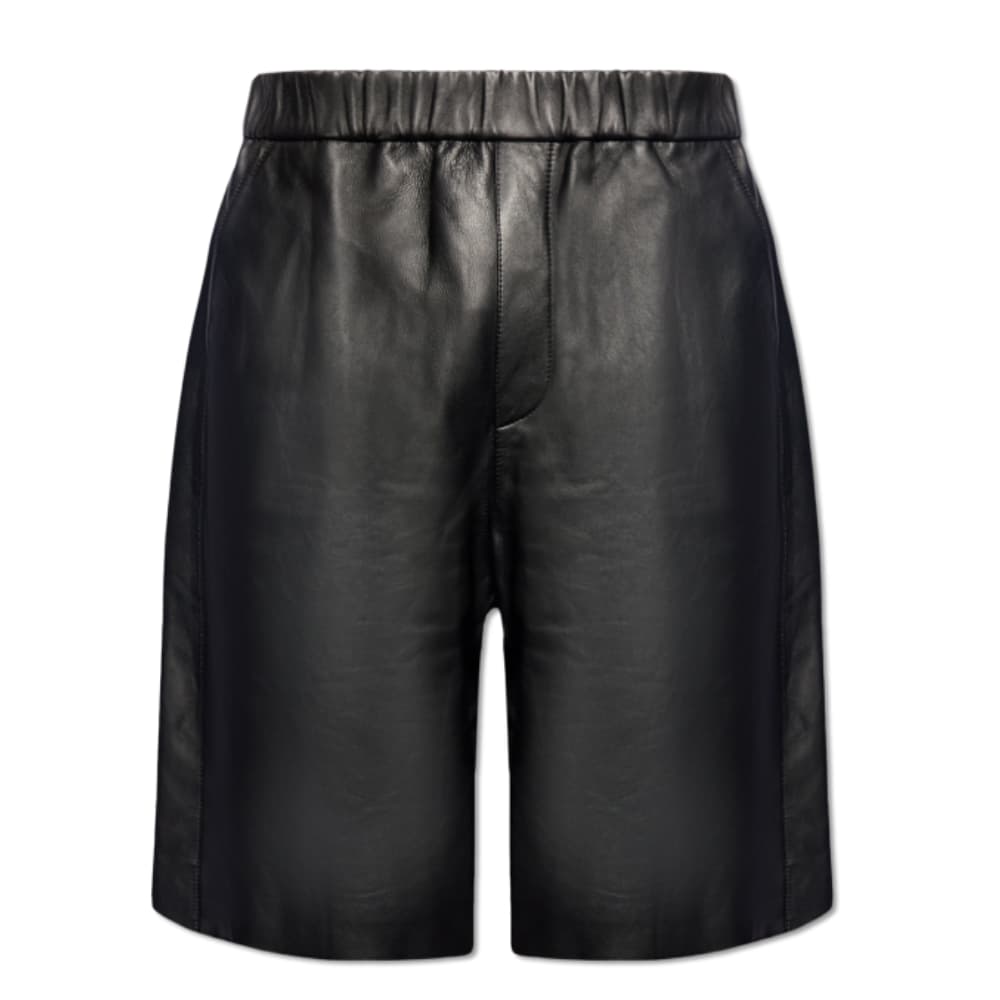 mens-black-elastic-shorts